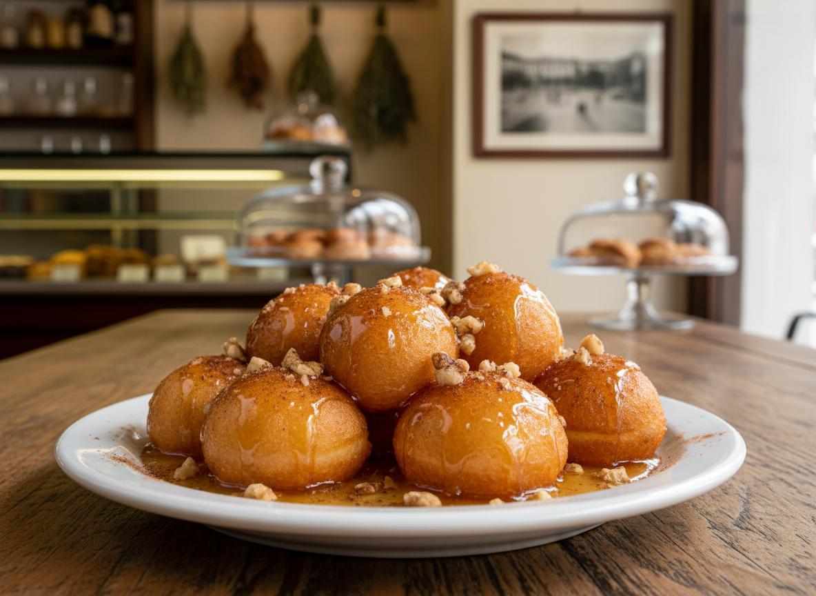Loukoumades - hunajaisia taikinapalloja kanelilla