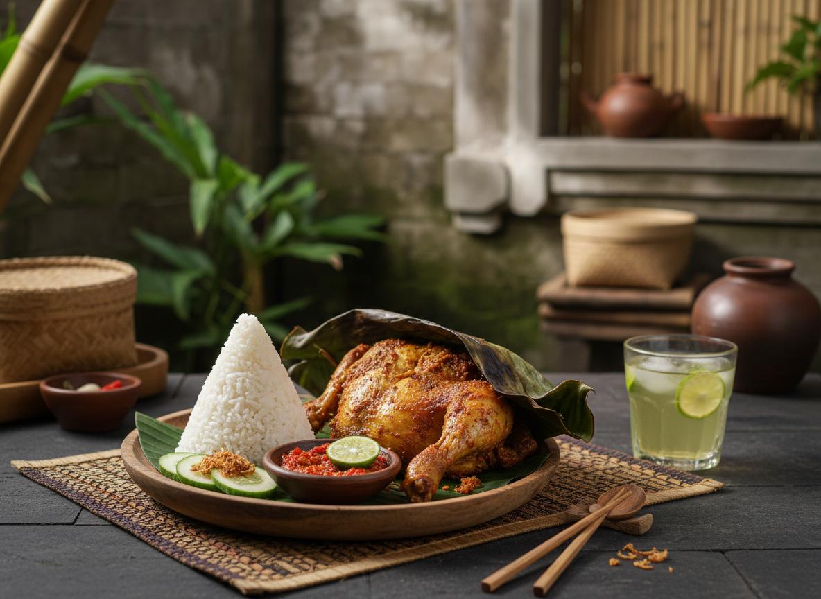 Ayam betutu - haudutettu kana balilaisittain