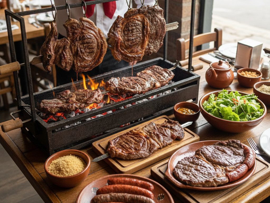 Viipaloitua grillilihaa tarjolla lautasella