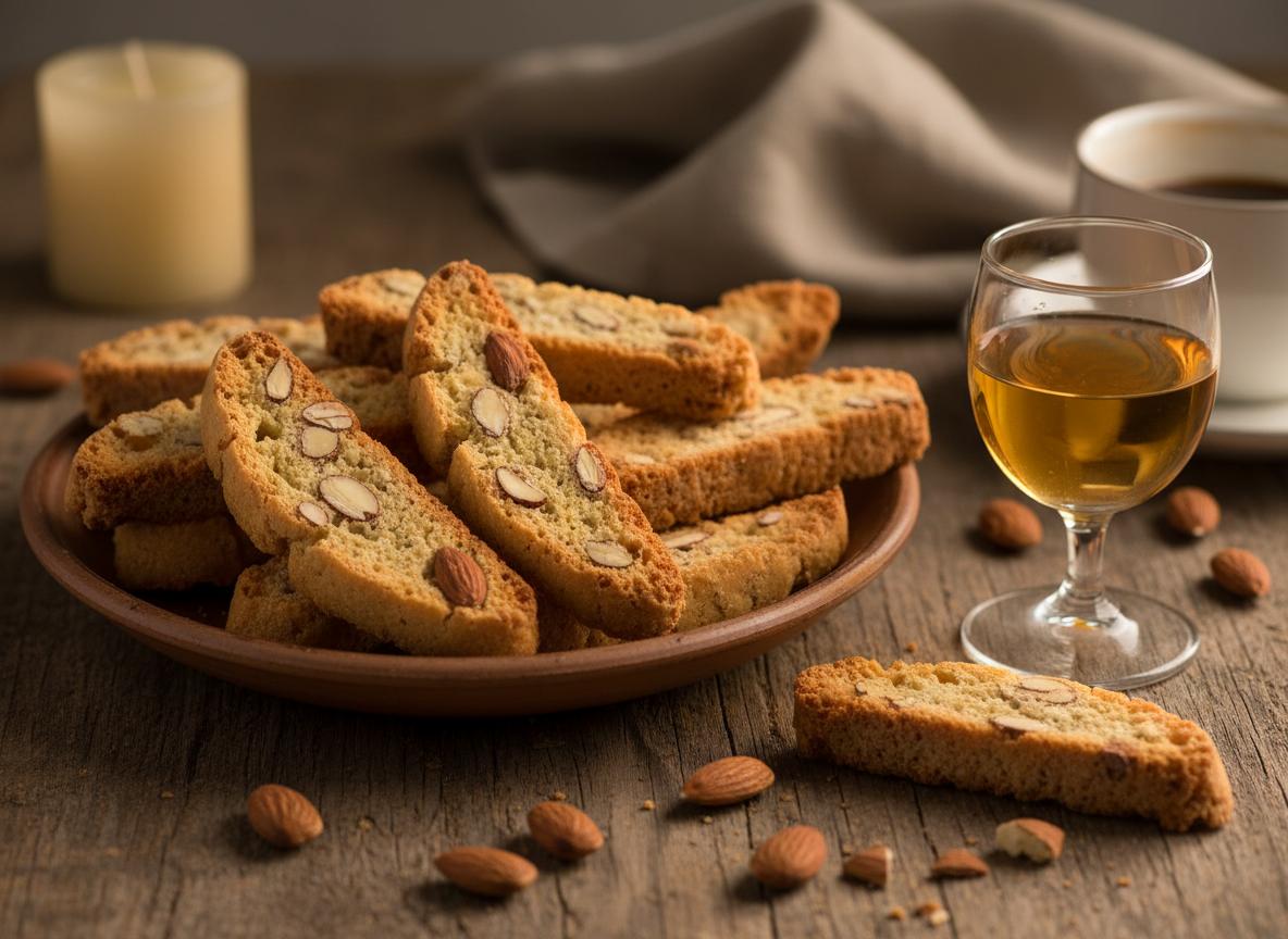 Cantucci - mantelileivokset vin santo -viinidipissä