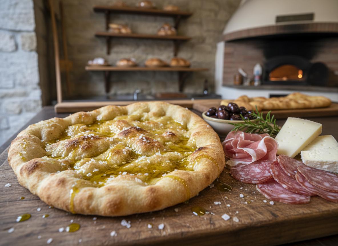 Schiacciata - toscanalainen litteä leipä