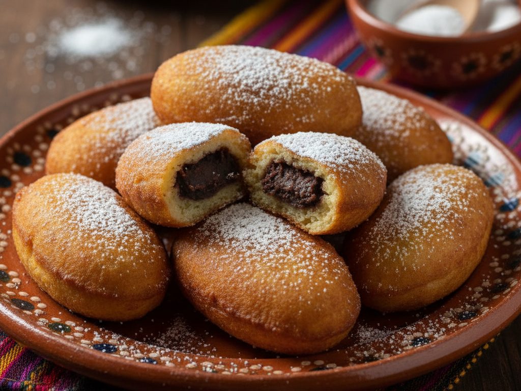 Sokeroituja banaanipalleroita lautasella