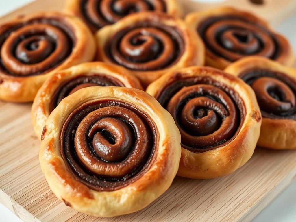 Litteitä kanelileivonnaisia leipomon tiskillä karamellisoituine reunoineen