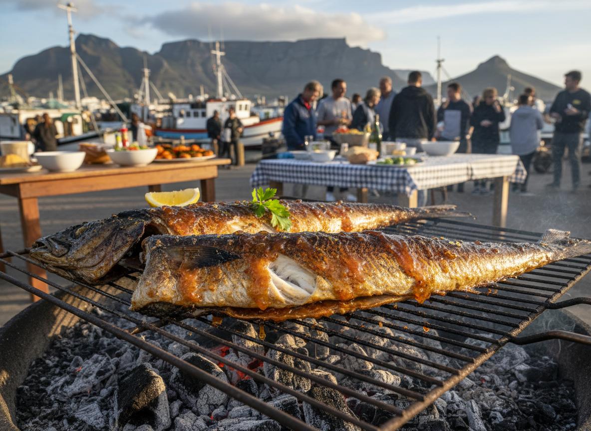 Grillattu snoek-merikala