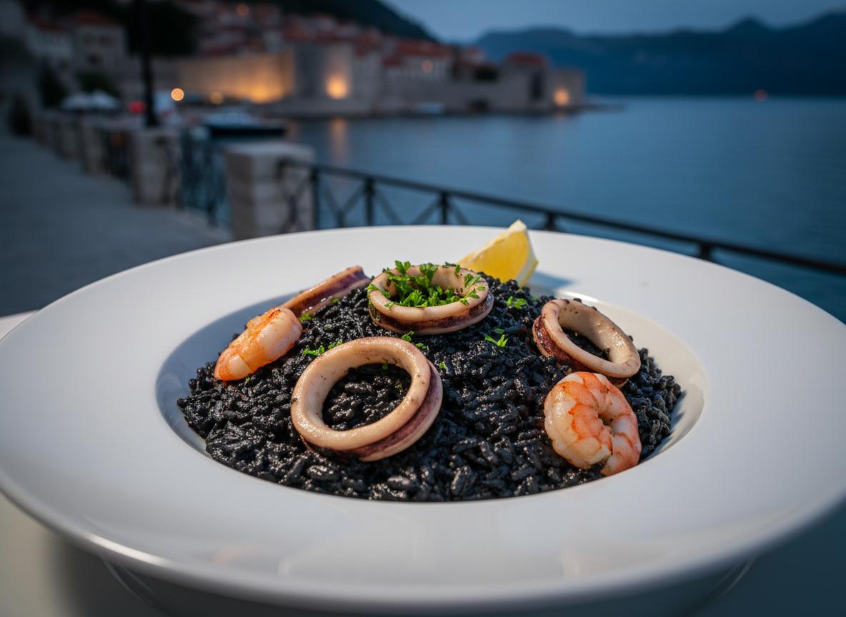 Musta risotto mustekalasta