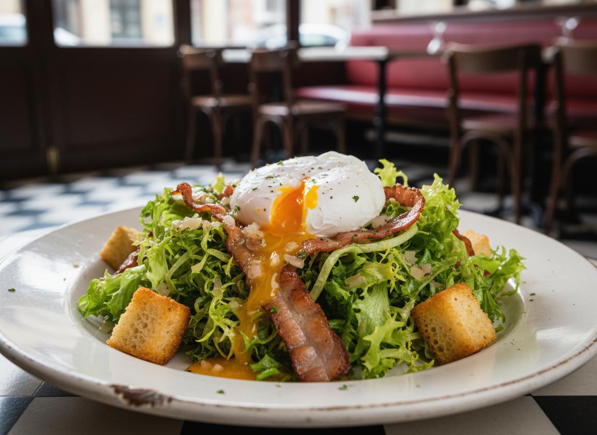Salade lyonnaise - lämmin pekoni-salaatti
