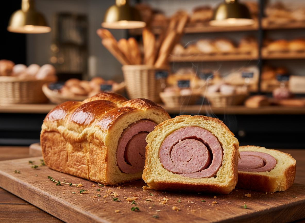 Saucisson brioché - briossissa paistettu makkara