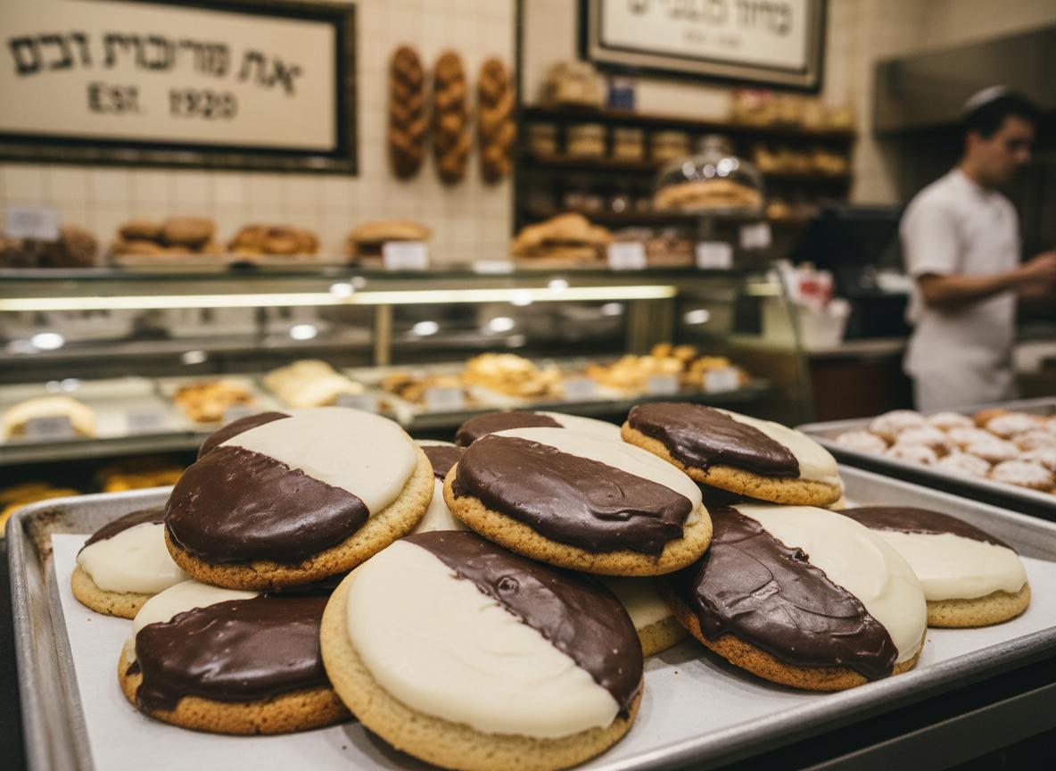 Black-and-white cookie - mustavalkoinen keksi