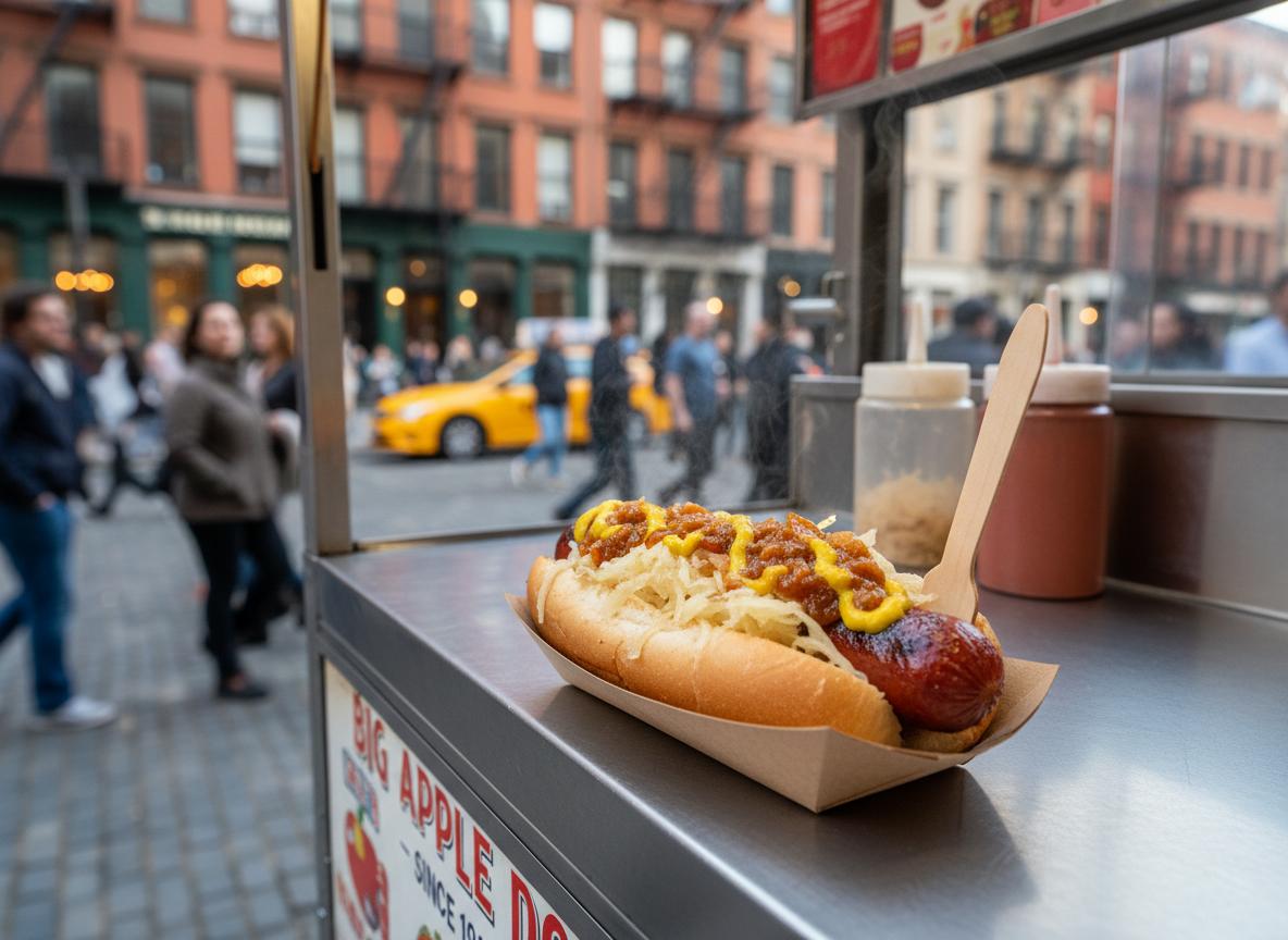 Hot dog - makkara sämpylässä katukojussa