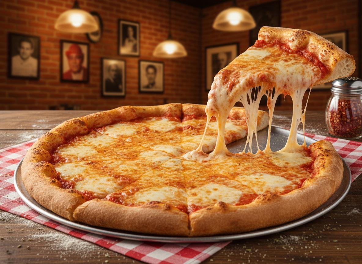 New York-style pizza - iso ohutpohjainen viipale
