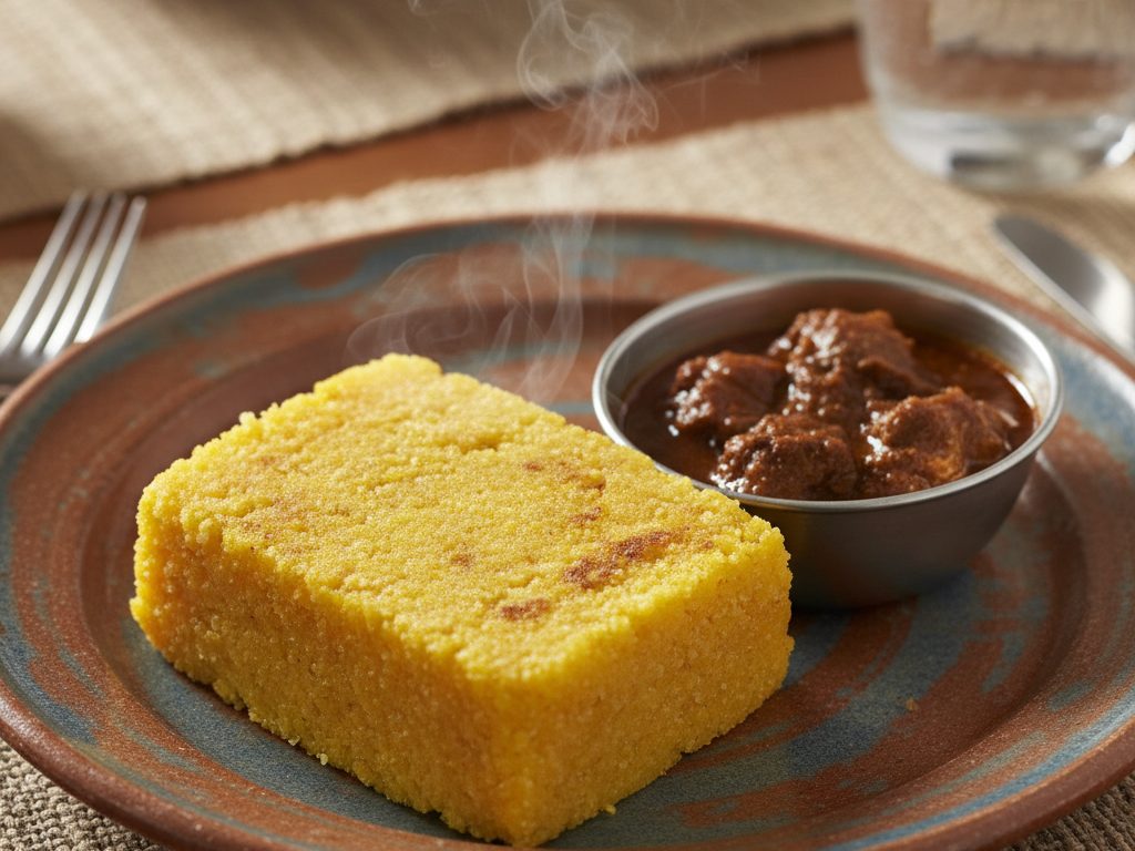 Keitettyä maissileipää viipaloituna