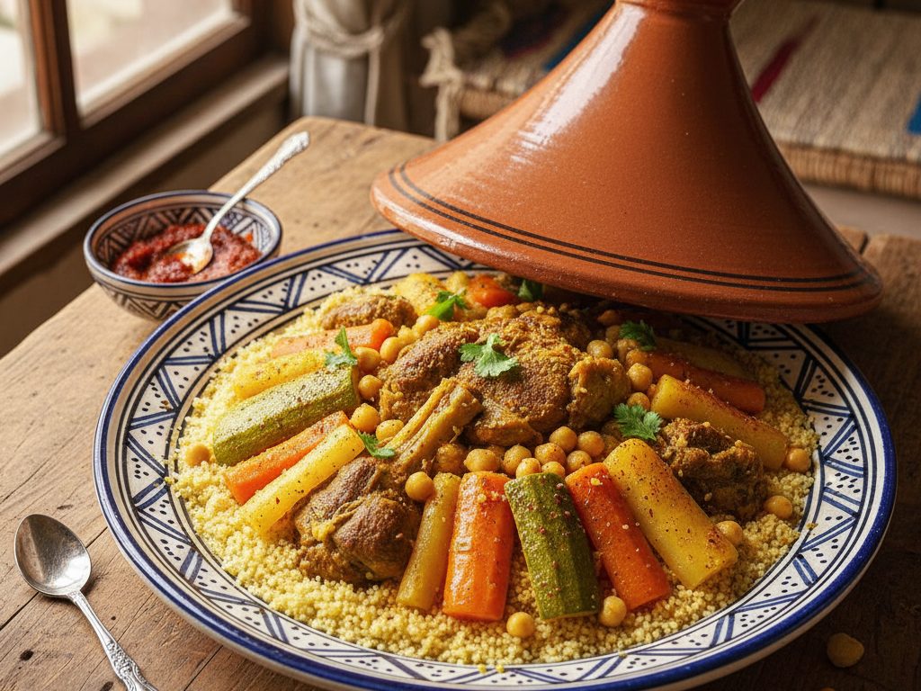 Couscousvati vihanneksilla ja lampaanlihalla