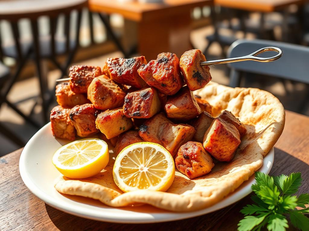 Pitaleipäkääryle grillilihalla ja tzatzikilla