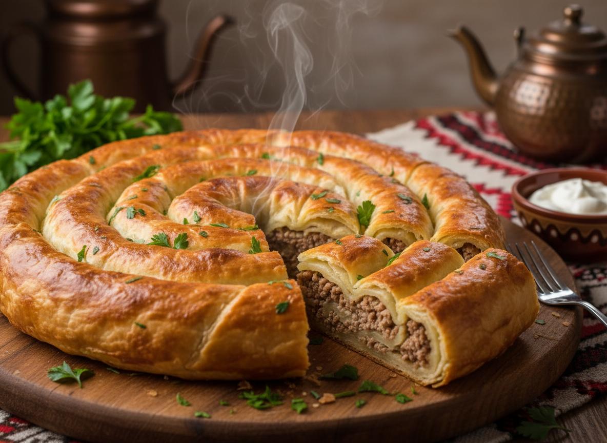 Burek - lihapiirakka