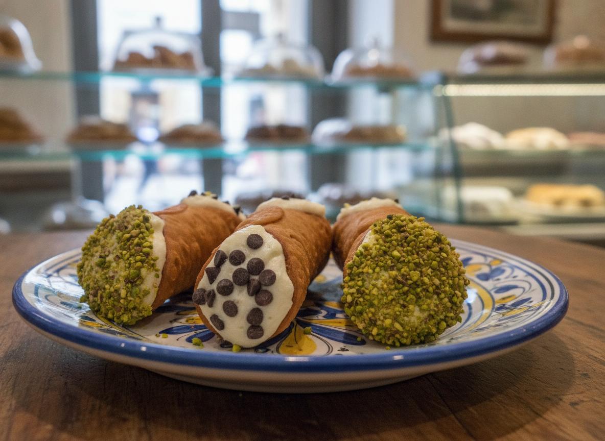 Cannoli - rapeita taikinaputkia ricottatäytteellä