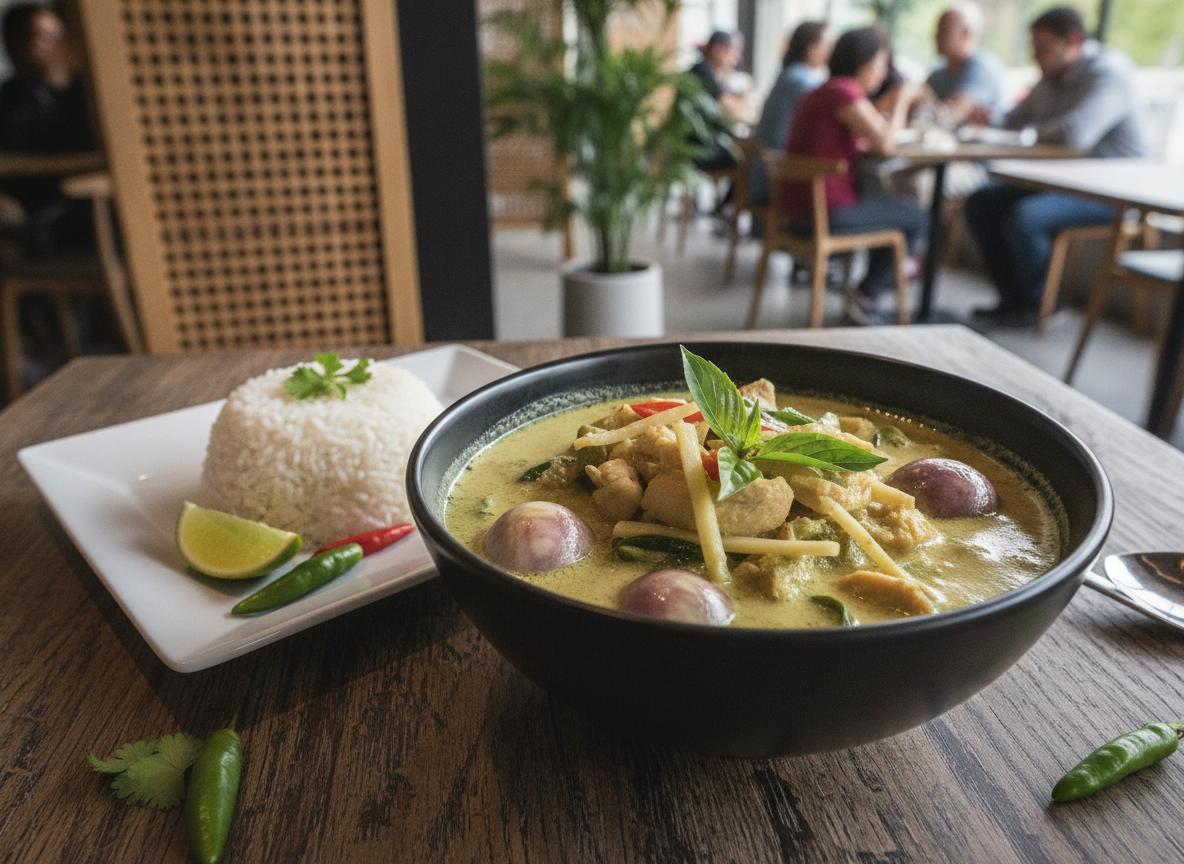 Thai green curry - vihreä curry kookosmaidossa