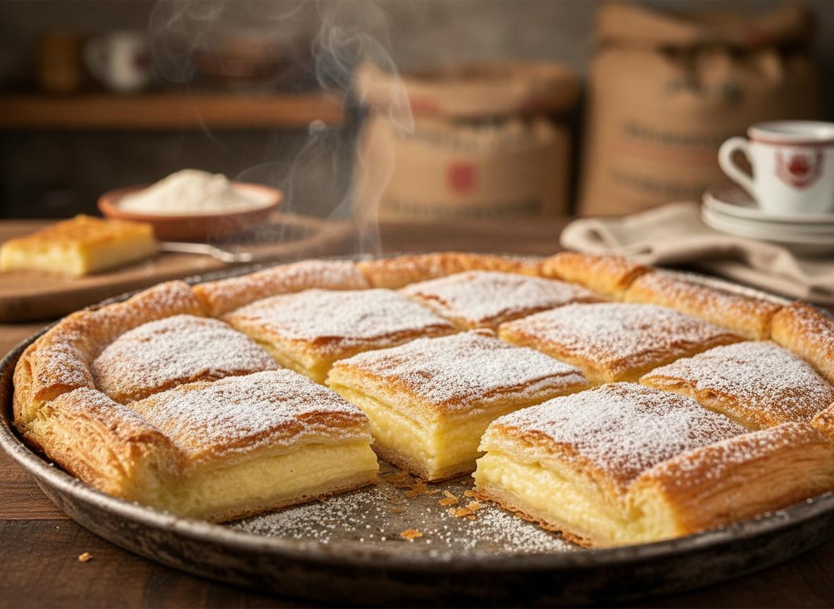 Bougatsa - kerma-taikinaleivos