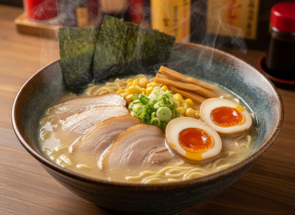 Ramen-nuudelikeitto liemikulhossa