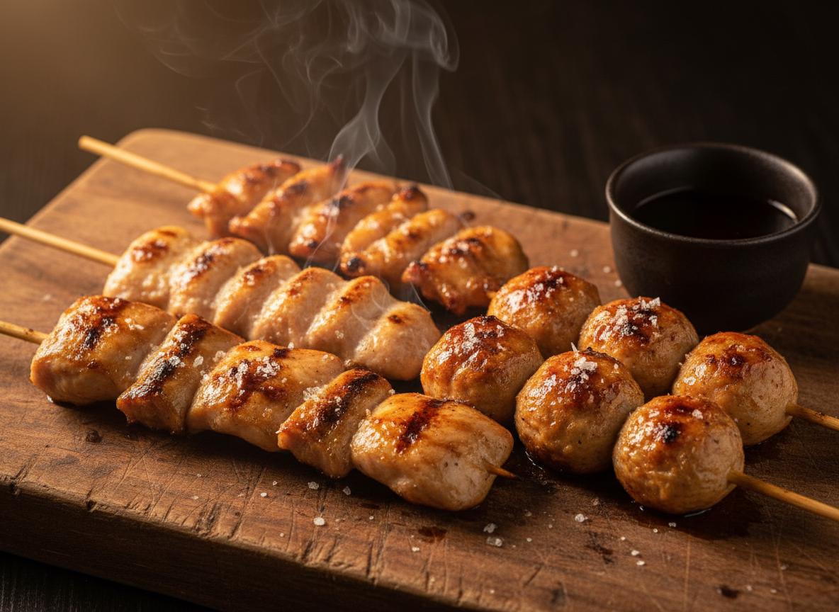 Yakitori-kanavartaita grillattuina