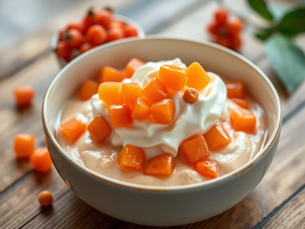 Oransseja lakkoja kermavaahdon seassa lasissa