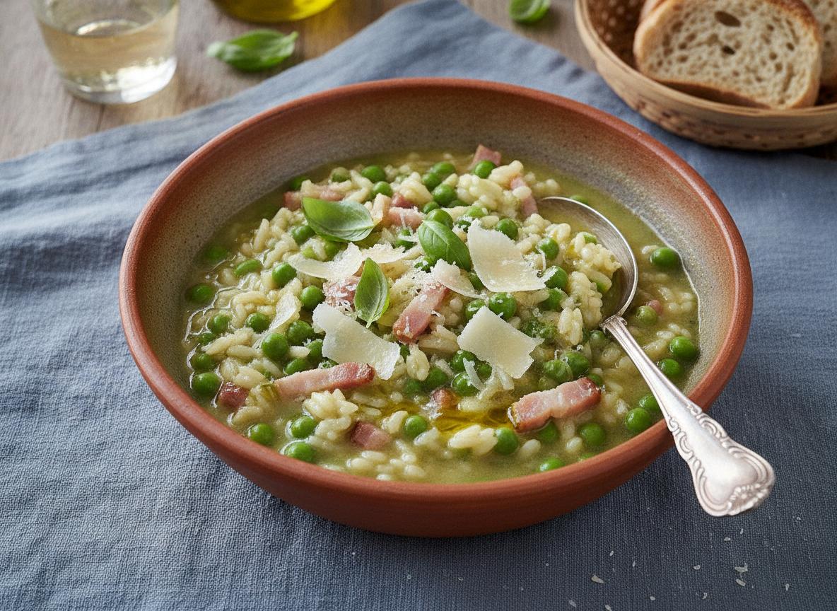 Risi e bisi - hernekeitto riisillä